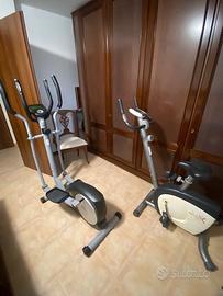 attrezzi da palestra cyclette+ellittica