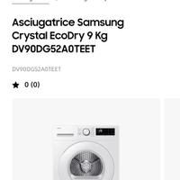 Asciugatrice samsung Crystal EcoDry 9 Kg 