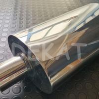 SILENZIATORE AUTO OVALE UNIVERSALE DIAMETRO 60 MM