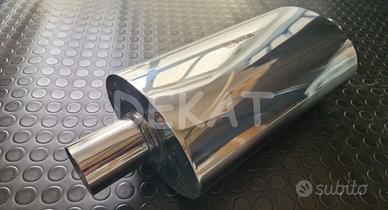 SILENZIATORE AUTO OVALE UNIVERSALE DIAMETRO 60 MM
