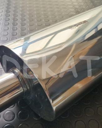 SILENZIATORE AUTO OVALE UNIVERSALE DIAMETRO 60 MM