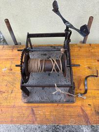 Girarrosto a peso antico 1700 in ferro forgiato