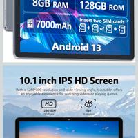 Tablet 10.1 pollici, in metallo nuovo,MAI USATO.