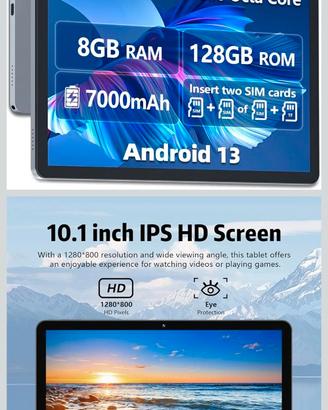 Tablet 10.1 pollici, in metallo nuovo,MAI USATO.