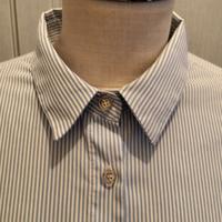 Camicia donna a righe bianche e azzurre