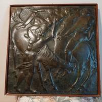 Bassorilievo in bronzo "ratto delle Sabine"