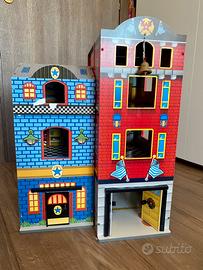 KidKraft - Caserma Polizia/Pompieri in legno