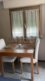 Set Tavolo Allungabile in Legno + 4 Sedie Imbottit