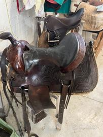 Sella cavallo monta western