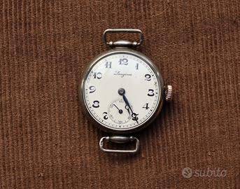 Orologio Longines polso donna argento primi '900