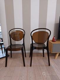Sedie Calligaris Parisienne  color cioccolato