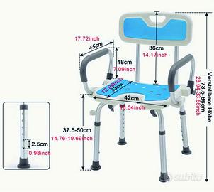 SEDIA PER ADULTI ANZIANI PER DOCCIA E BAGNO