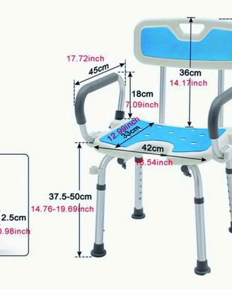 SEDIA PER ADULTI ANZIANI PER DOCCIA E BAGNO