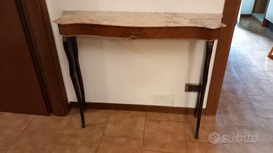  tavolino in marmo e legno