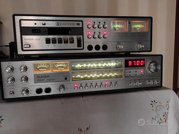 Vintage receiver e piastra Saba 