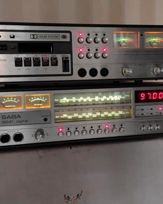 Vintage receiver e piastra Saba 