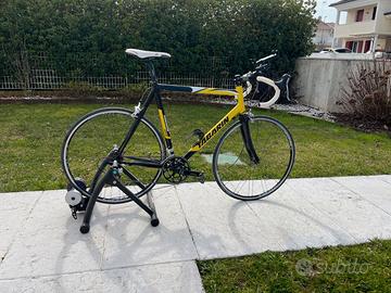 Bicicletta da corsa con rulli decathlon