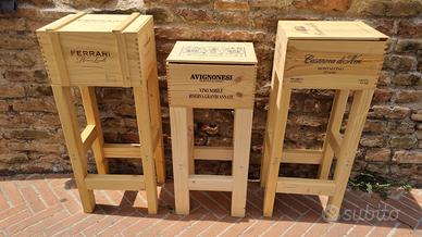 scatole legno vino...tavolino
