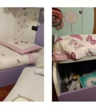 Letto singolo contenitore