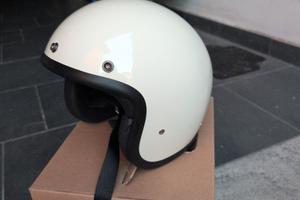 Casco moto vintage DMD Jet Retro Cream L