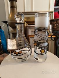 Set vetro artigianale DUKAT (Polonia) ambra