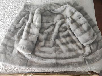 Pelliccia in visone femmina grigio perla