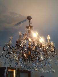 lampadario ottone