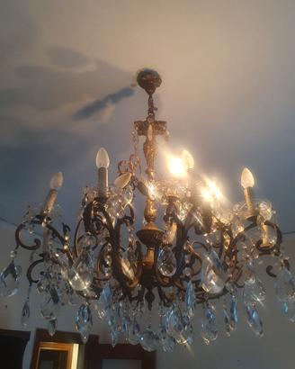 lampadario ottone