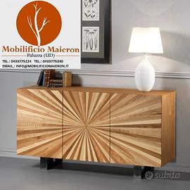 Mobili Rustici Credenza Legno Raggio Sole cd12054