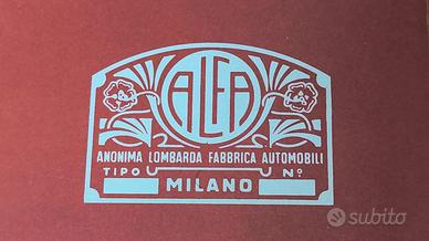 Alfa Romeo tavole in cartoncino Raffaello