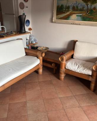 Salotto completo in bambu
