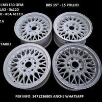 Cerchi In Lega Da 15" BBS M3 E30 Da Restauro
