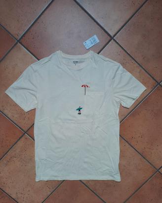 Maglietta con stampa gialla nuova