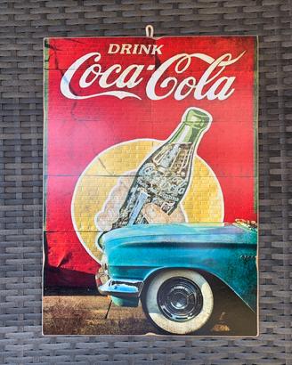 Insegna stampata su compensato coca cola