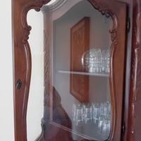 ANGOLIERA con VETRINA - 2 PORTE LIBRETTO