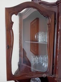 ANGOLIERA con VETRINA - 2 PORTE LIBRETTO