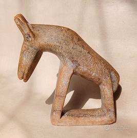Scultura zoomorfa artigianale fermacarte vintage.