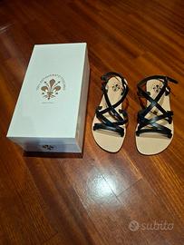 Sandali bassi nuovi 37 pelle nera 