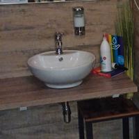 Mensolone con Lavabo e Rubinetto + Sifone incluso