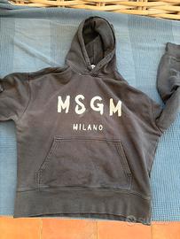 Felpa MSGM nera classica con logo