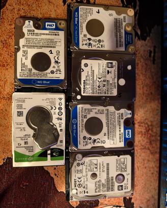 Lotto HDD 2.5 500gb pezzi 5