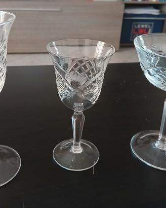 set bicchieri vintage in vetro