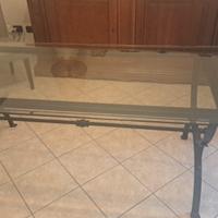 Tavolo vetro e ferro Battuto