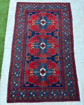 Tappeto persiano stile Kazak 208x122 annodato