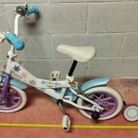 Bicicletta con ruote piene e rotelle di Frozen