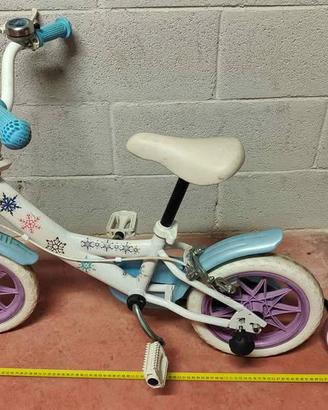 Bicicletta con ruote piene e rotelle di Frozen
