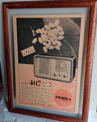 Stampa pubblicitaria Phonola.