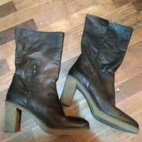 Stivali sax in pelle marrone 34