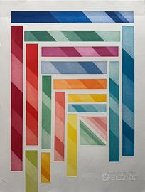 PIERO DORAZIO, LITOGRAFIA ACQUATINTA FIRMATA