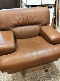 poltrona pelle vintage 